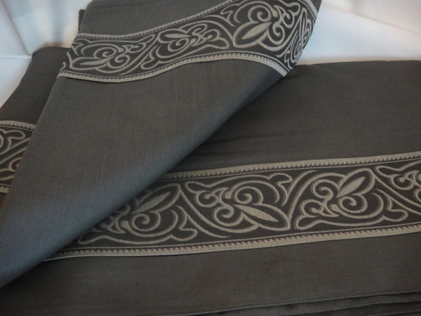 Sferra Silvio 3408 Full Queen Duvet Cover Charcoal New 