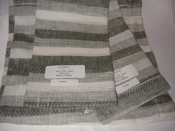 Ascot Forest Set of Four Hemstitched Dinner Linen Napkins by Sferra