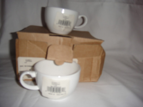 Wedgwood Eternity Bone White China Espresso Demitase Cups Set of 4 New in Box
