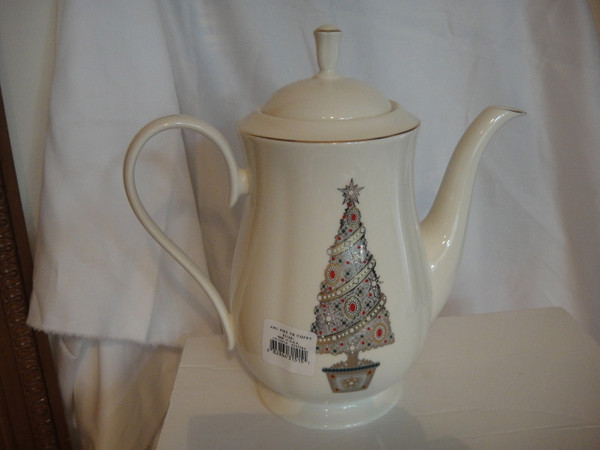 Lenox Jeweled Christmas Tree Coffeepot Eternal New 