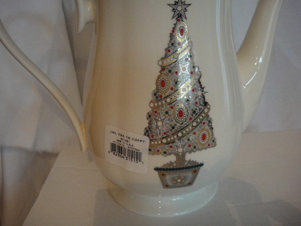 Lenox Jeweled Christmas Tree Coffeepot Eternal New 