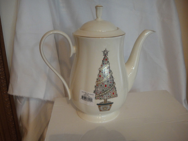 Lenox Jeweled Christmas Tree Coffeepot Eternal New 
