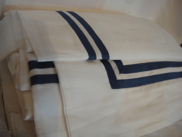 Pratesi White With Royal Blue  Double Tape Insert New 