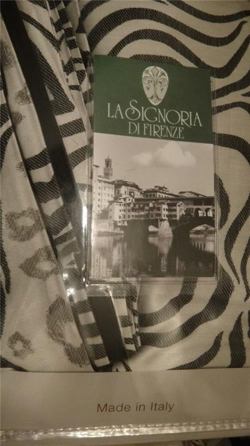 La Signoria Di  Firenze Salome Queen Duvet Cover Set Black New Made In Italy