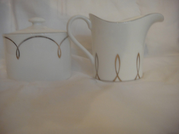 Waterford Lismore Essence Covered Sugar Bowl And Creamer New 