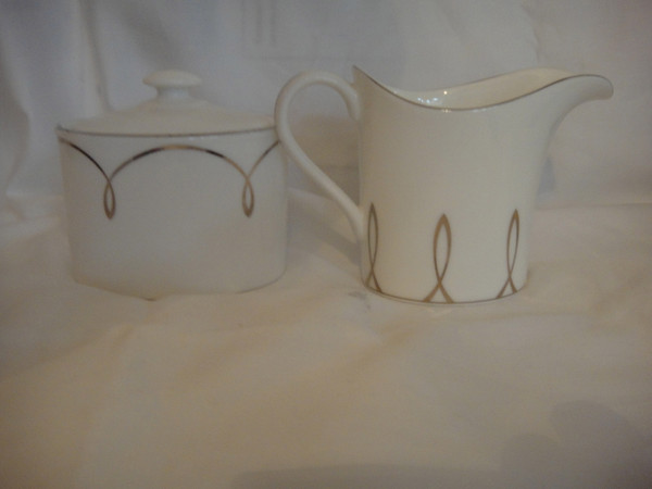 Waterford Lismore Essence Covered Sugar Bowl And Creamer New 
