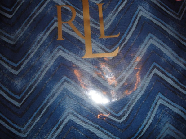 Ralph Lauren Indigo Modern Blue White Stripe King Duvet Comforter Cover Set New