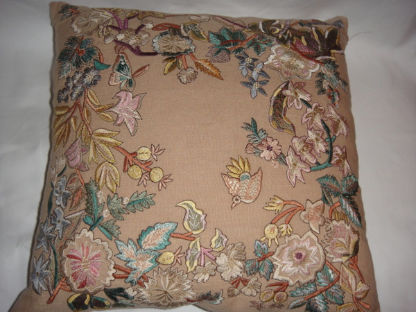 Sferra 10435 Ophelia Natural Decorative Pillow 18 x 18 New 