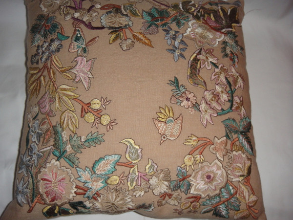 Sferra 10435 Ophelia Natural Decorative Pillow 18 x 18 New 