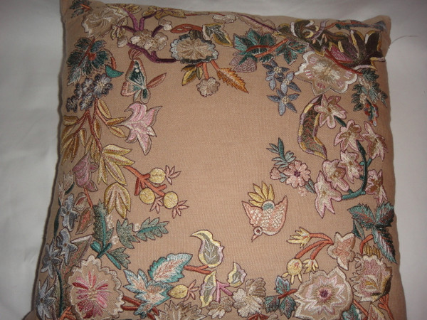 Sferra 10435 Ophelia Natural Decorative Pillow 18 x 18 New 