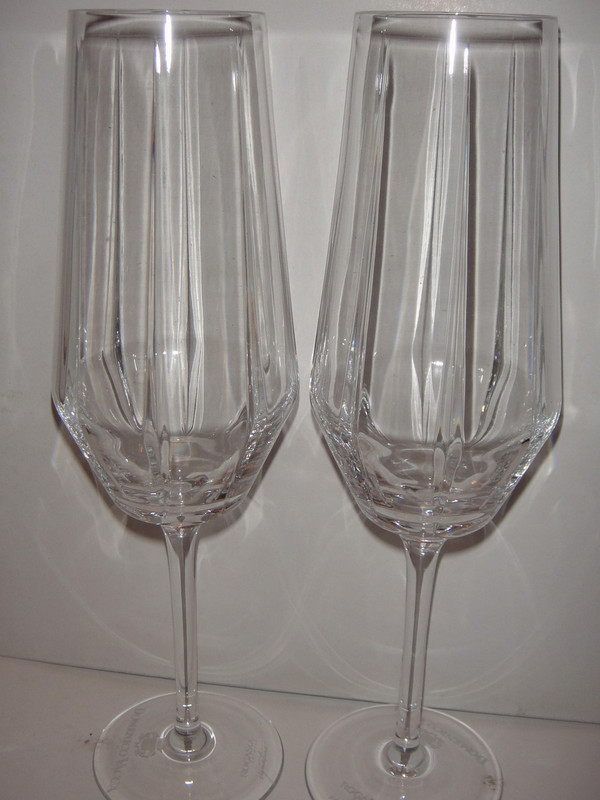 Rogaska Domenico Vacca Julie Champagne Flutes Set of 2