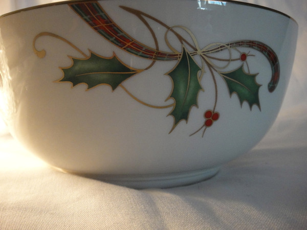 Lenox Holiday Nouveau Gold Round Serving Bowl 