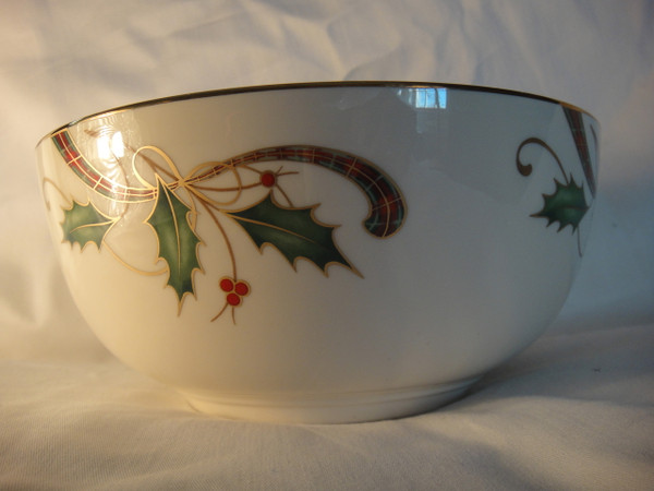 Lenox Holiday Nouveau Gold Round Serving Bowl 