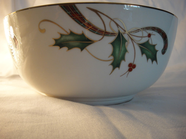 Lenox Holiday Nouveau Gold Round Serving Bowl 