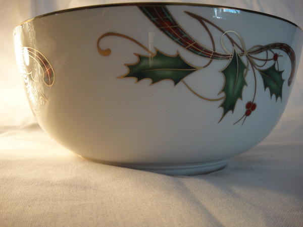 Lenox Holiday Nouveau Gold Round Serving Bowl 