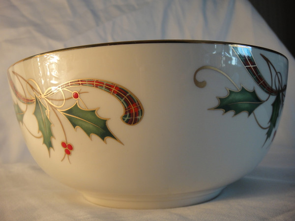 Lenox Holiday Nouveau Gold Round Serving Bowl 