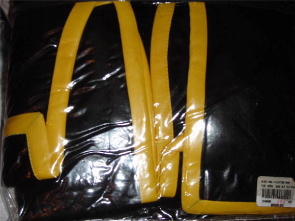 Ralph Lauren Home Black Label Black Wool With Leather  Standard Sham  New  