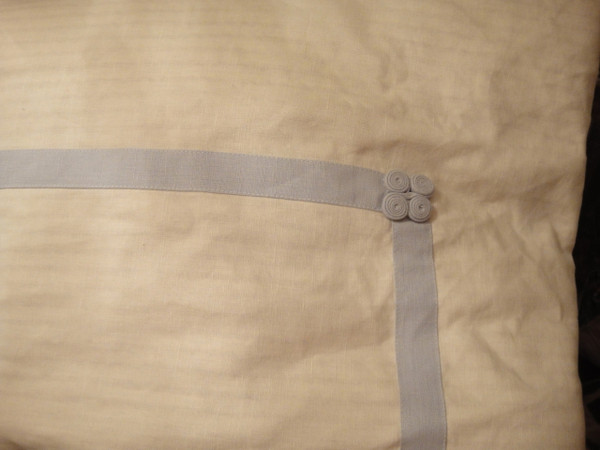 Ralph Lauren Indochine Linen Cream Blue Linen King Duvet Cover Set