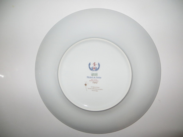 Menard de Noblat Limoges France Zehyr Round Charger Plate 12.5 "