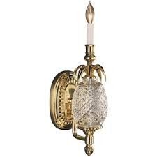 Waterford Crystal Polished Brass Hospitality Single Arm Sconce 