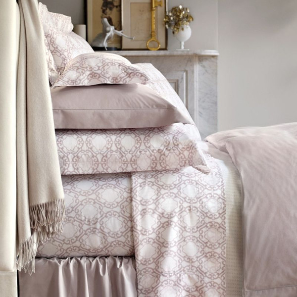 Sferra Elda Queen Duvet Cover Set Mushroom