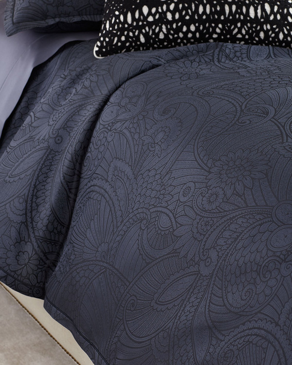 Sferra Danello Art Deco Indigo Full Queen Duvet Cover Set