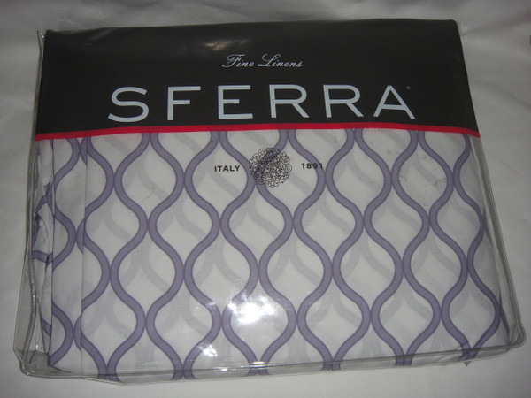 Sferra Andover Percale Full Queen Duvet Cover Lilac New
