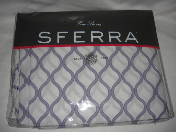 Sferra Andover Percale Full Queen Duvet Cover Lilac New
