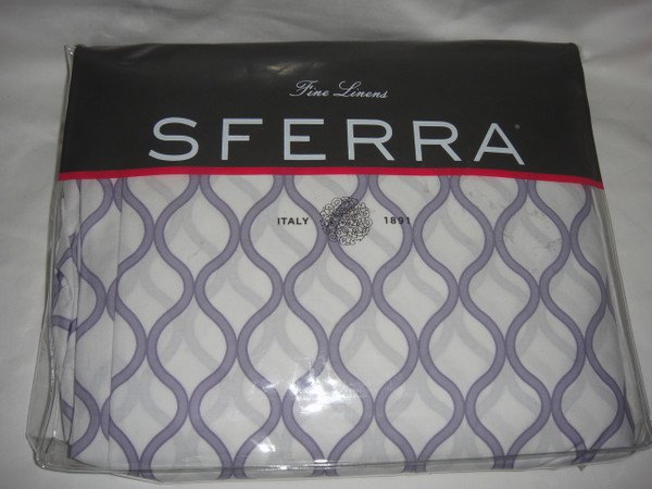 Sferra Andover Percale Full Queen Duvet Cover Lilac New