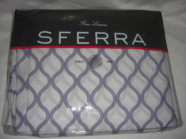 Sferra Andover Percale Full Queen Duvet Cover Lilac New