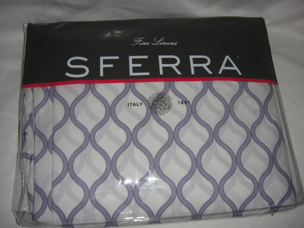 Sferra Andover Percale Full Queen Duvet Cover Lilac New