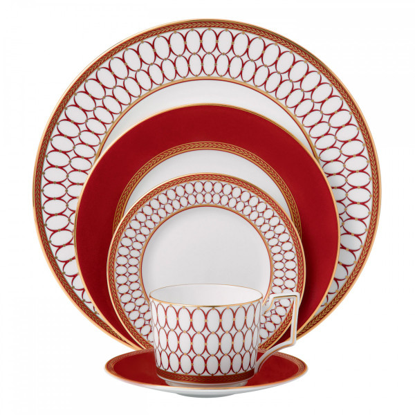 Wedgwood China Renaissance Red 5 Piece Place Setting