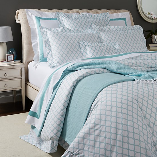 Sferra Andover European Sham Aqua New