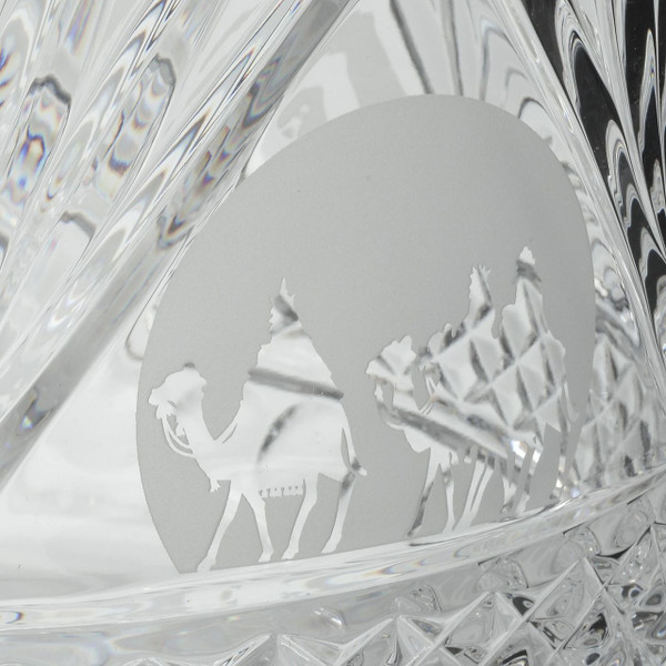 House of Waterford Birth of Jesus 12" Flat & Diamond Cut Crystal Bowl