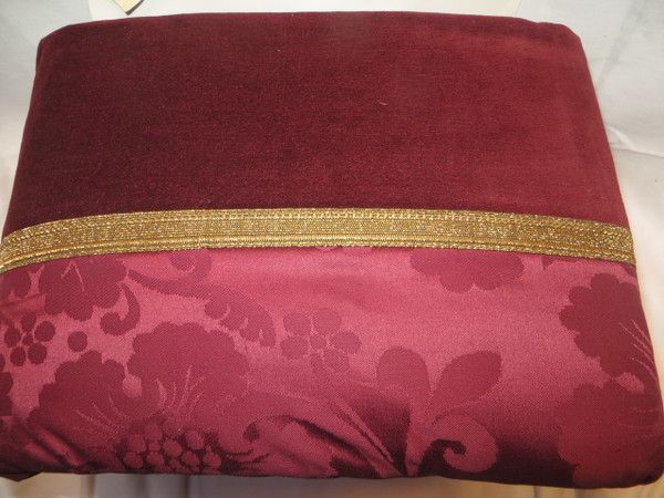 Ralph Lauren Venetian Court Burgundy Jacquard Queen 10PC Duvet Cover Set New