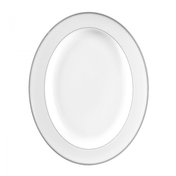  Monique Lhuillier Waterford Dentelle Oval Medium Platter