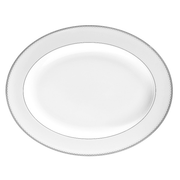  Monique Lhuillier Waterford Dentelle Oval Medium Platter
