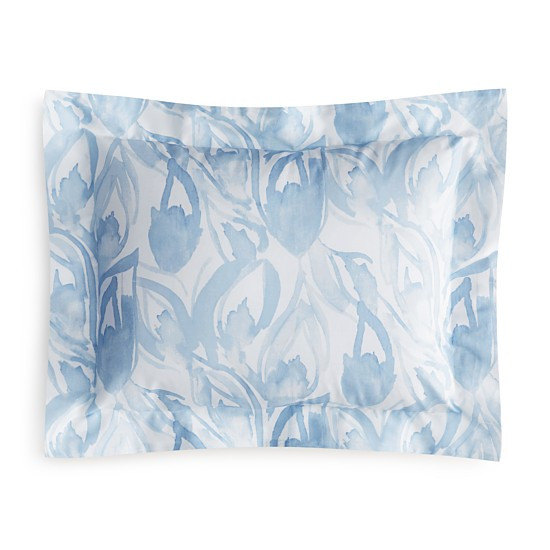 Sferra Jessia Ocean Floral Duvet Cover 8P Queen Ocean Blue