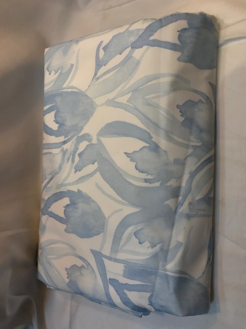 Sferra Jessia Ocean Floral Duvet Cover 8P Queen Ocean Blue