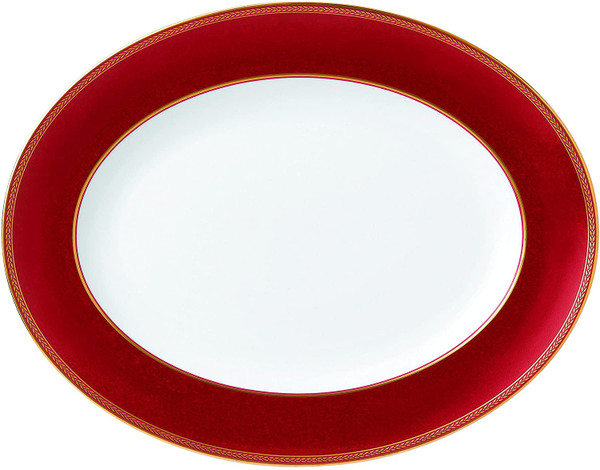 Renaissance Red Oval Platter, by Wedgwood