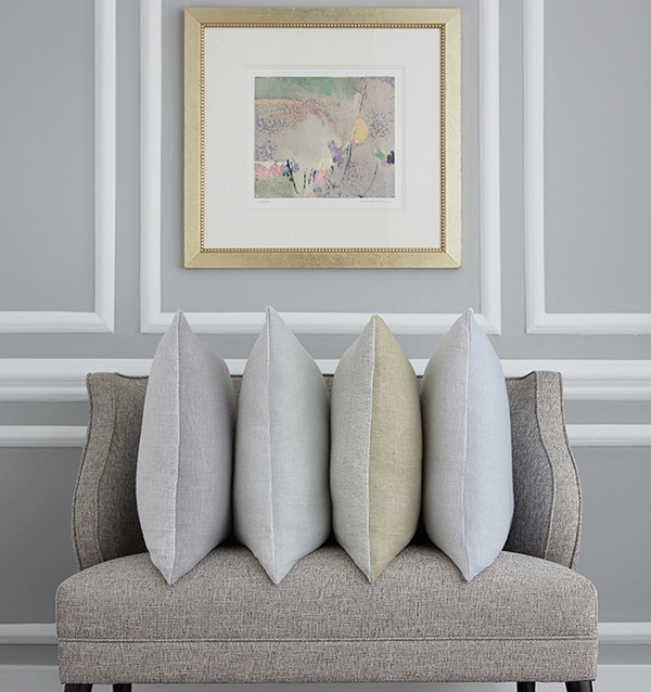 Sferra Perlo Decorative Throw Pillow, Oatmeal 22" x 22"