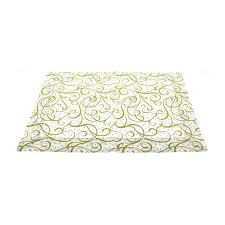 Sferra Frolic Holiday Placemats Gold/Silver on White Linen SET/4 New 14x20"