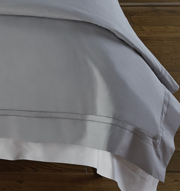 Sferra Finna Cotton Percale Continental Sham Flint Grey New