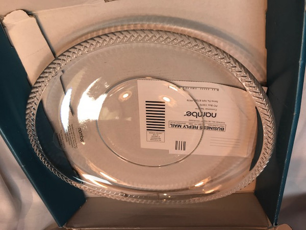 Nambe Crystal Braid 12-Inch Tray New