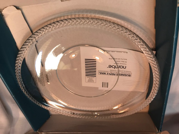 Nambe Crystal Braid 12-Inch Tray New