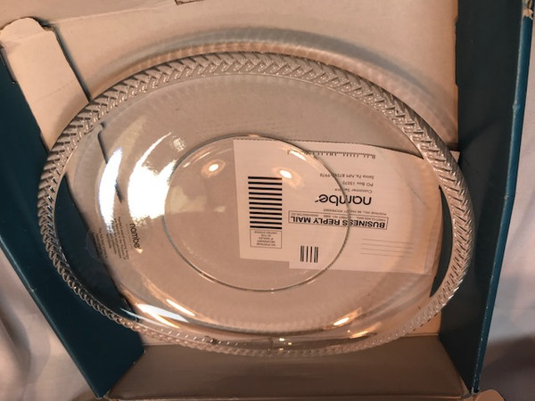 Nambe Crystal Braid 12-Inch Tray New