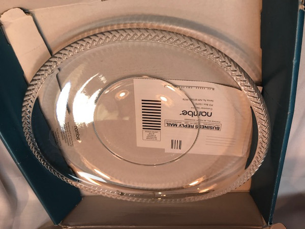 Nambe Crystal Braid 12-Inch Tray New