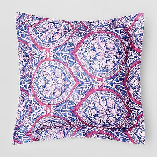 Sferra Rowyn Navy Berry Full Queen Duvet Cover  Set