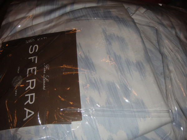 Sferra 1260 Kati blue White Full Queen Duvet Cover 3pc Set 100% Cotton New