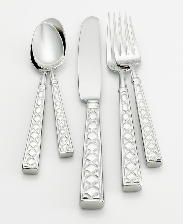 Kate Spade Classic Quilted 18/10  Stainless Flatware 67PC Set